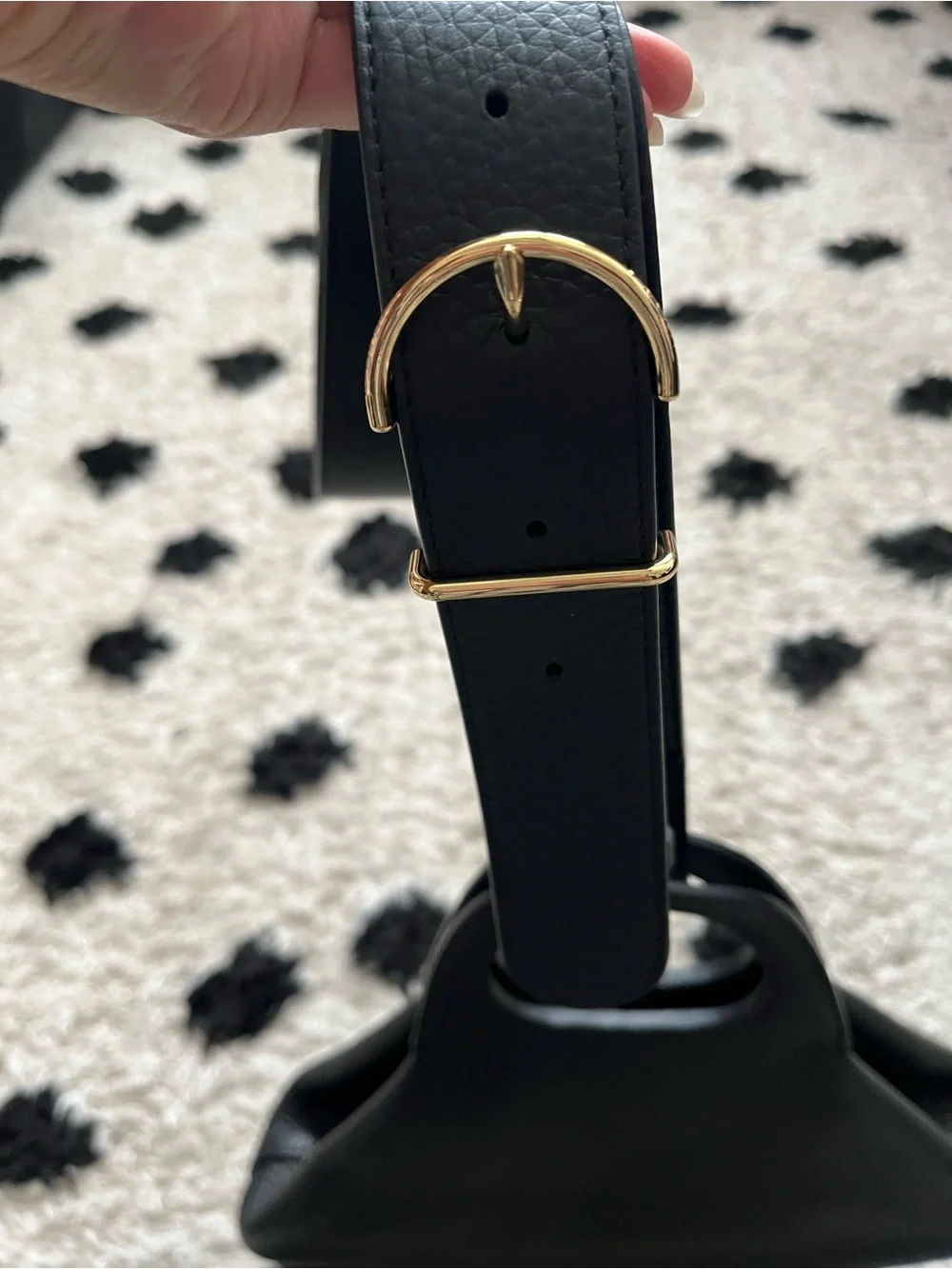 CUYANA Paloma Bag Black Pebbled Leather Tote Bag